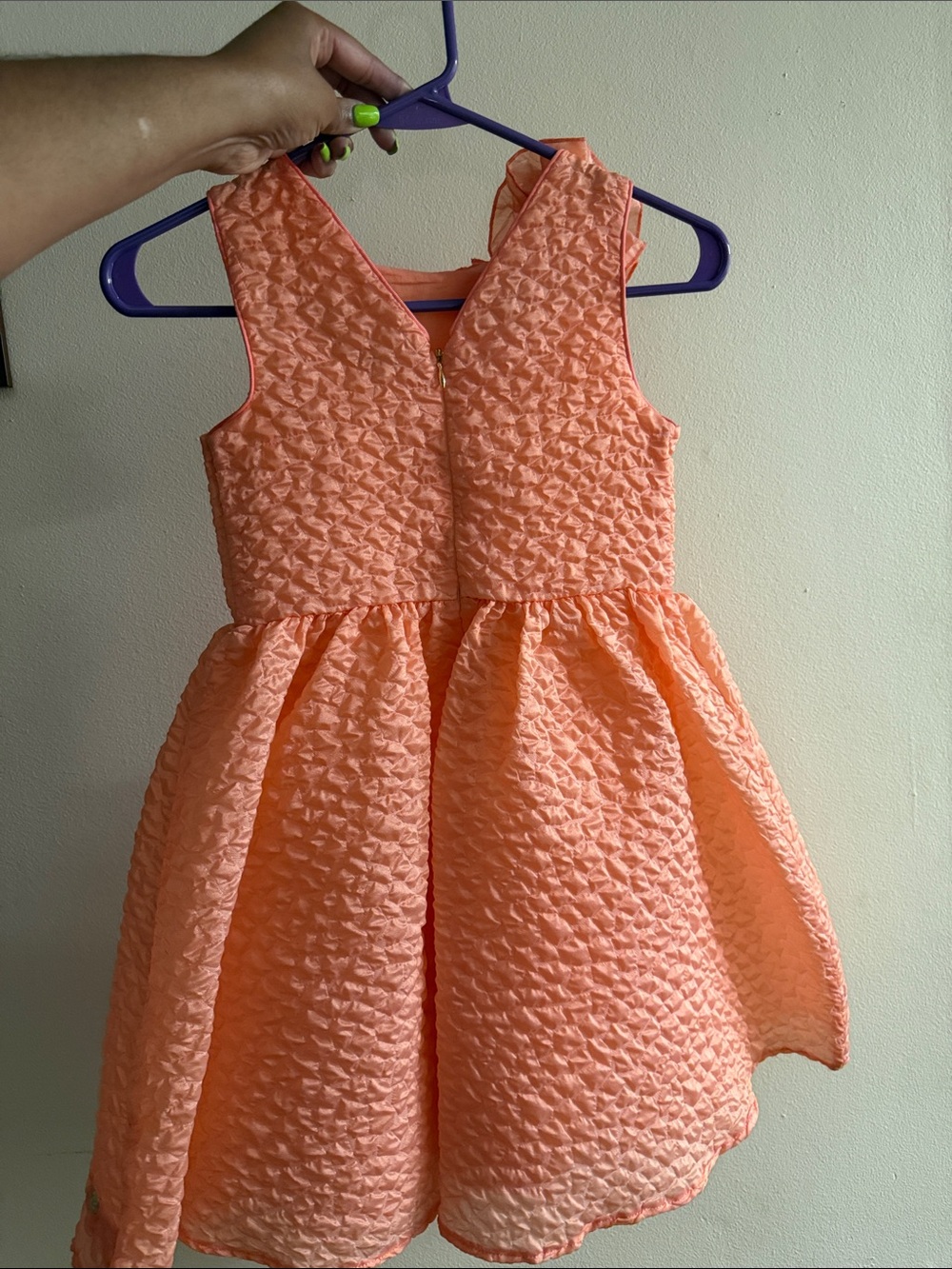 Ted Baker Coral Floral Rosette Textured Party Dress - Picture 5 of 5